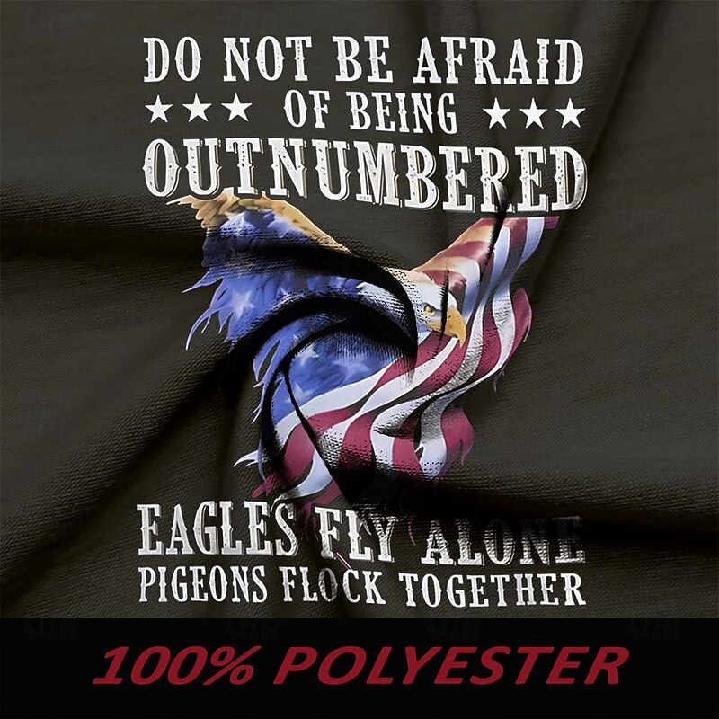 Men's American US Flag Eagle T Shirt Henley Shirt Short Sleeve 3D Print Designer Retro Vintage Street Casual Daily Summer Spring Royal Blue Blue Gray Henley Henley T-Shirt4