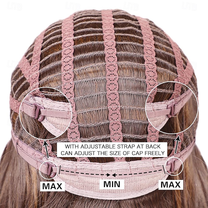 Synthetic Wig Uniforms Career Costumes Princess Straight kinky Straight Middle Part Layered Haircut Machine Made Wig 26 inch Bleached Blonde Synthetic Hair Women's Cosplay Party Fashion Orange2