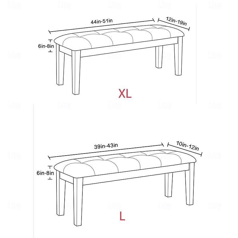 Velvet Elastic All-Inclusive Ultra Soft Bench Cover - Home Fabric Bench Cover - Stretchable and Durable - Perfect for Adding Comfort and Style to Your Bench - Easy to Install and Clean4