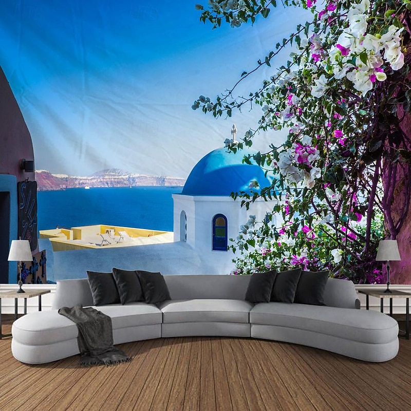 Night City View Hanging Tapestry Wall Art Large Tapestry Mural Decor Photograph Backdrop Blanket Curtain Home Bedroom Living Room Decoration3