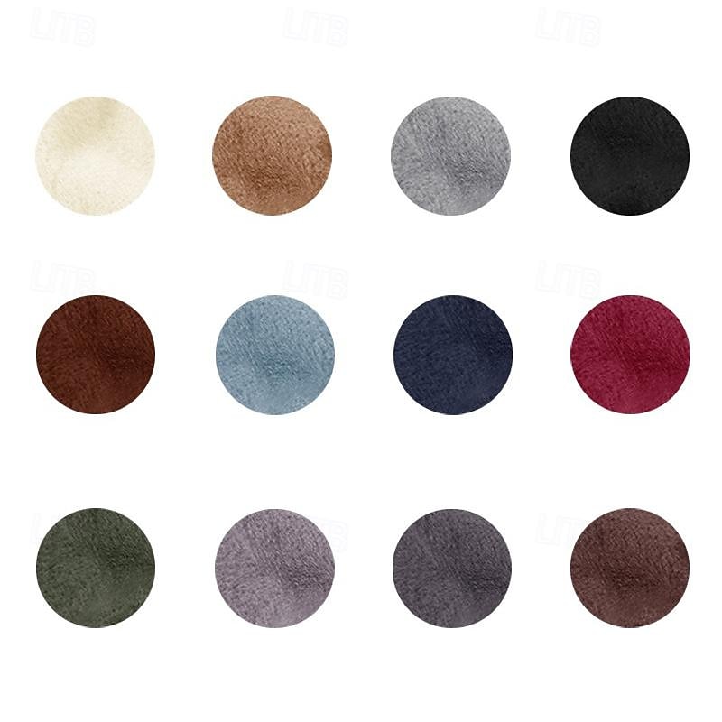 Non-slip Sofa Cover Thicken Plush Elastic All-inclusive Sofa Protector for Autumn Winter coffee Single seat4