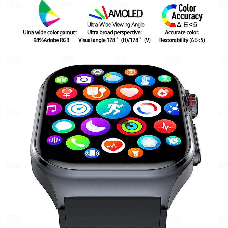 ET 585 Smart Watch 2.04 inch Screen ECG Monitoring One Click Intelligent Micro Examination Bluetooth Call Smartwatch2