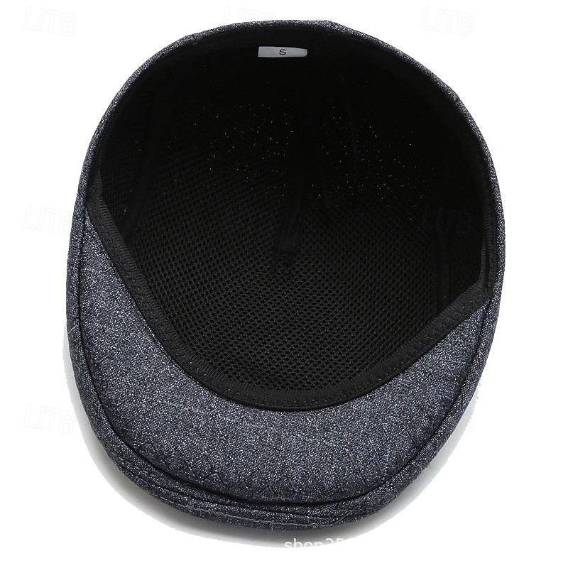 Men's Flat Cap Ascot Hat Newsboy Hat Brown Gray Polyester Fashion Casual British Street Daily Plaid Adjustable Breathable4