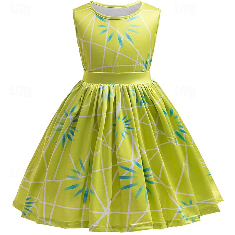 Inside Out 2 Joy Dress Costume Girls' Movie Cosplay Cosplay Halloween Carnival Party With Costume Wigs3