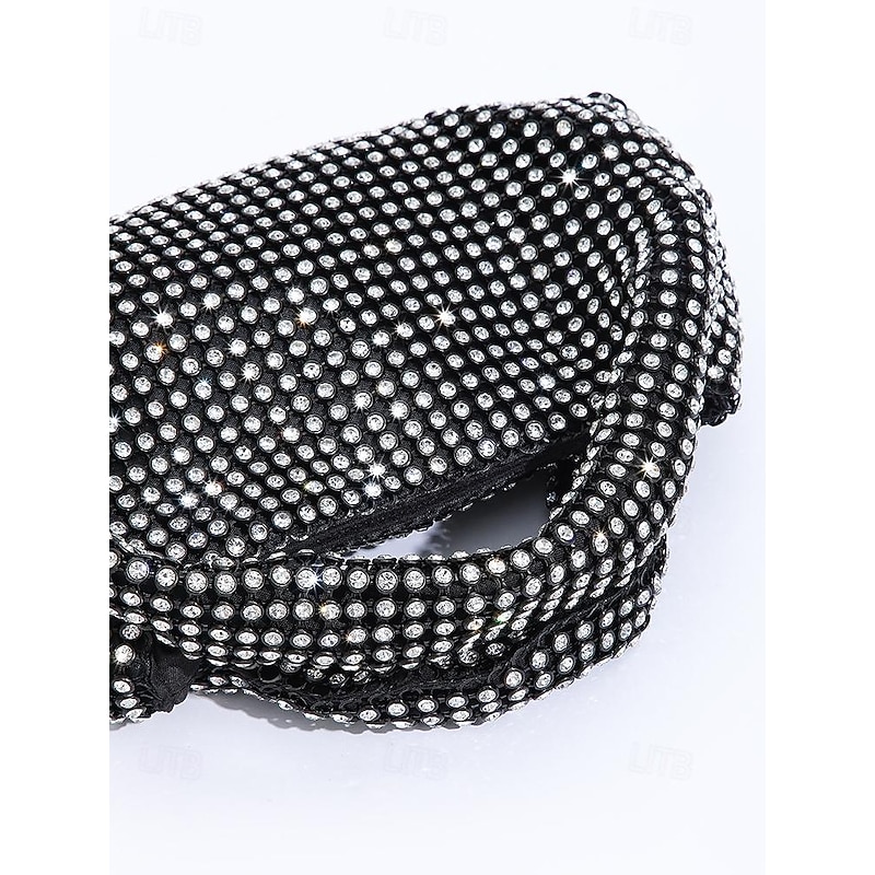 Women's Silver Rhinestone Handbag – Sparkling Evening Clutch Bag for Parties, Weddings, and Formal Events4