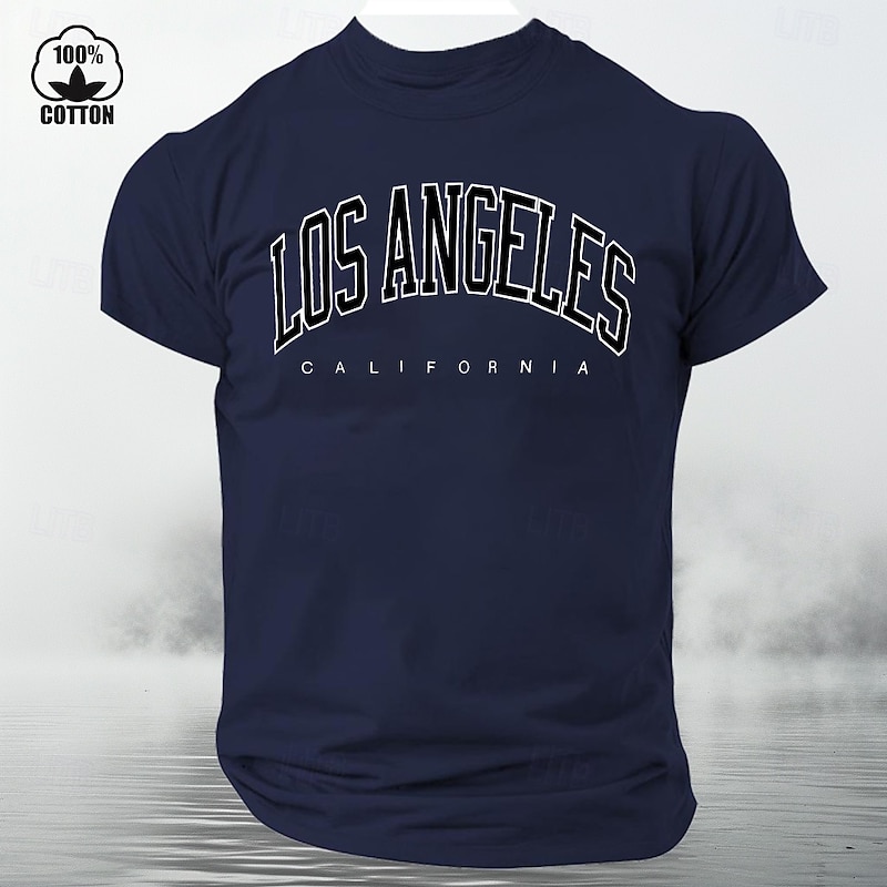Men's Los Angeles California Graphic T-Shirt - 100% Cotton Short Sleeve4