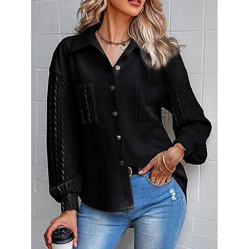 Women's Coat Outdoor Street Daily Spring Fall Long Coat Regular Fit Windproof Breathable Stylish Contemporary Casual Jacket Long Sleeve non-printing Plain with Pockets Black Apricot4