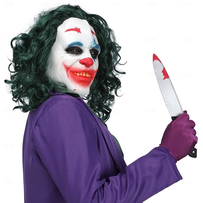 Joker Clown Halloween Mask Joker: Folie à Deux Cosplay Horror Adults' Men's Carnival Performance Party Easy Halloween Costumes Dress Up3