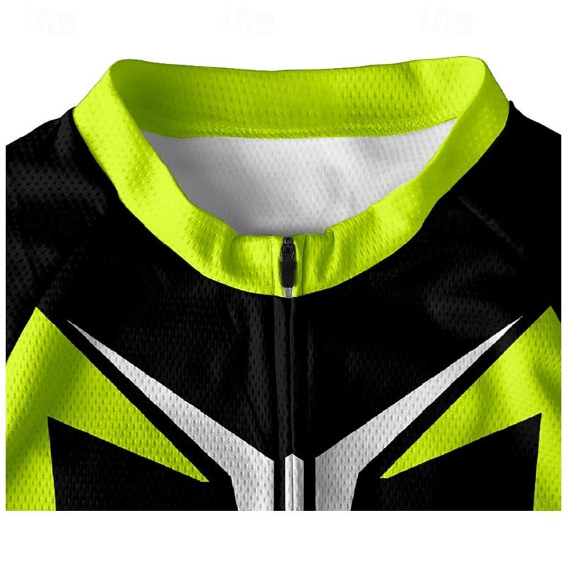 Men's Cycling Jersey Color Block Short Sleeve Bike Tee Tshirt Jersey Top with 3 Rear Pockets Mountain Bike MTB Quick Dry Breathable Sports Yellow Red Blue Clothing Apparel3