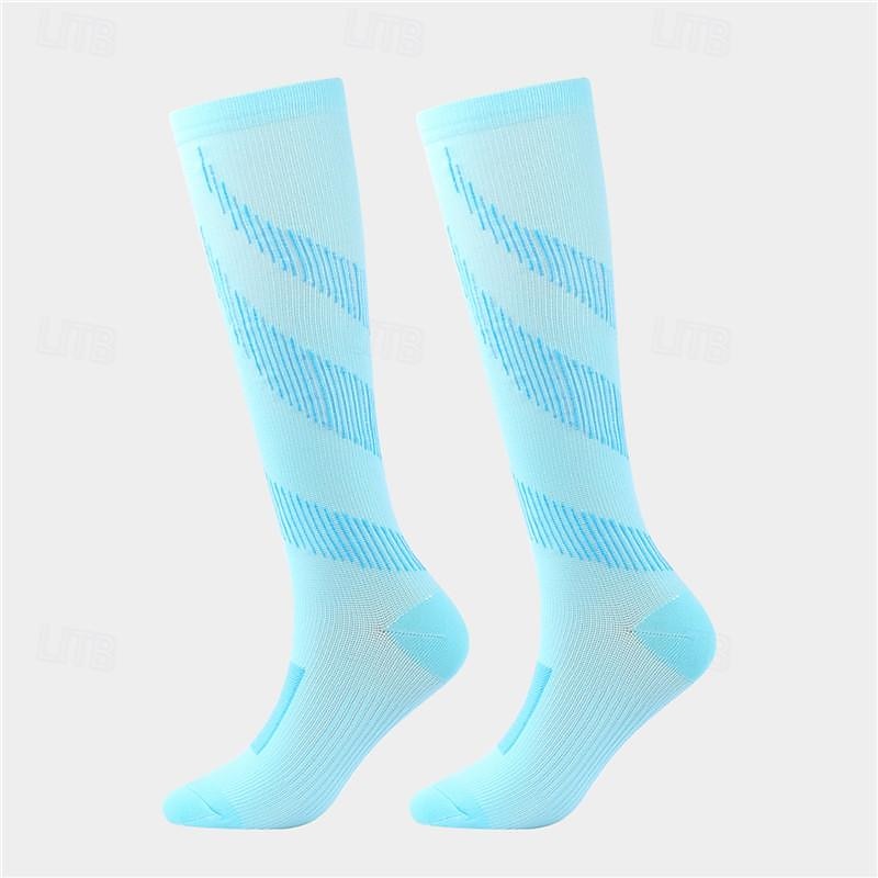 Compression Socks Athletic Sports Socks Running Socks 1 Pair Color Block Men's Socks Anti-Slip Breathable Sweat wicking Comfortable Gym Workout Basketball Running Jogging Cycling Sports Color Block2
