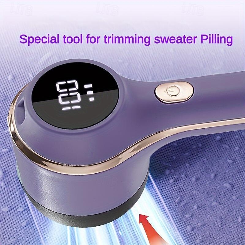 Fabric Shaver Electric Lint Remover Sweater Shaver Power Lint Shaver Fuzz Remover Pilling Remover USB Rechargeable Cleaning Supplies White Purple Green3
