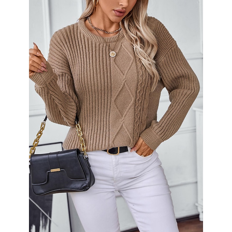 Women's Sweater Work Stylish Modern Long Sleeve Black Fall Winter3