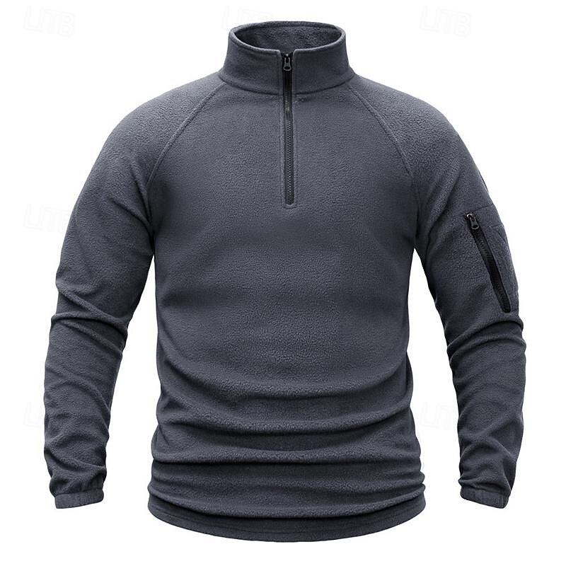 Men's Hiking Fleece Jacket Winter Outdoor Soft Comfortable Warm Fleece Jackets Warm Tactical Jacket Sport Fleece Hooded Jacket Climbing Camping / Hiking / Caving Traveling Dark Grey Black Army Green3