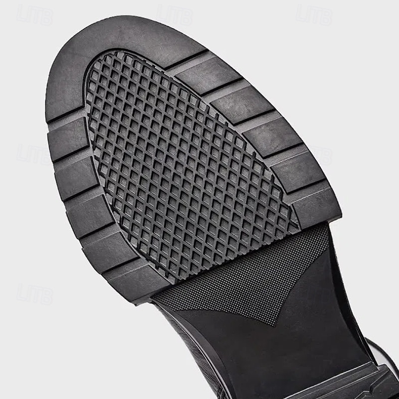 Men's Vintage Brown Leather Ankle Boots with Lace-Up Design, Zipper Closure, and Rugged Non-Slip Sole for Outdoor and Casual Wear3