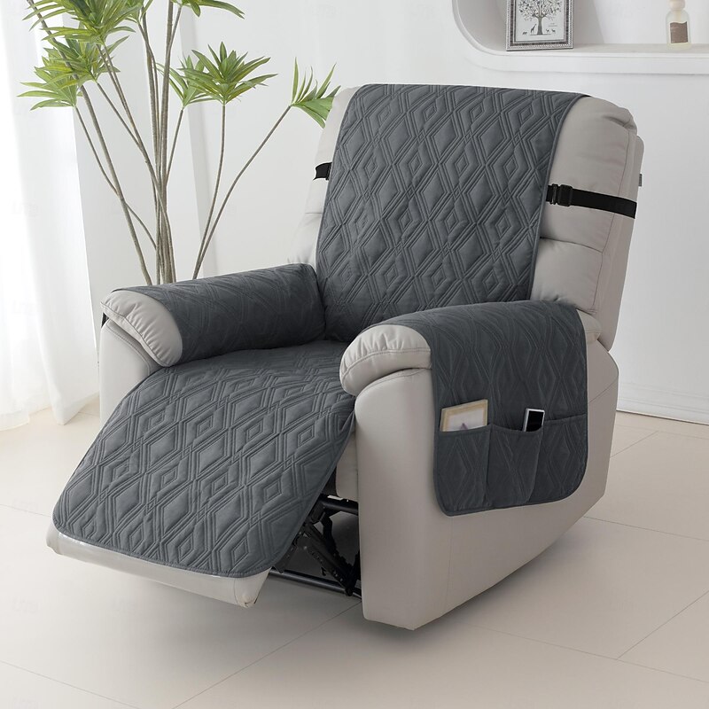 100% Waterproof Reclining Couch Covers For Pets, Dogs, Recliner Cover Non-Slip Dog Chair Cover Furniture Protector Washable Slipcover with Pocket, Elastic Straps for Pets, Dogs3