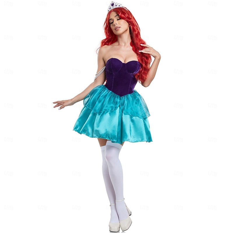 Ariel Princess Halloween Dress Cosplay Costume Sexy Costume Adults' Women's Carnival Mardi Gras Performance Party Easy Halloween Costumes Dress Up4