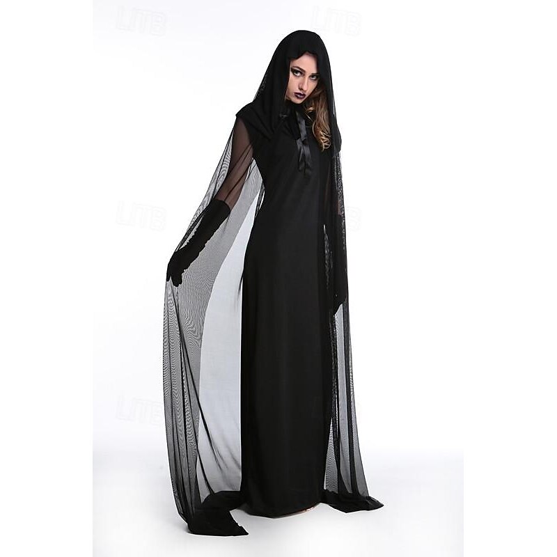 Ghost Zombie Halloween Dress Cosplay Costume The Women In Black Cosplay Adults' Women's Carnival Masquerade Mardi Gras Party / Evening Easy Halloween Costumes Dress Up3