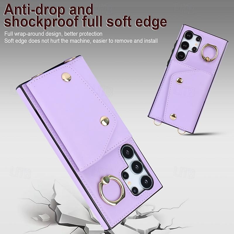 Phone Case For Samsung Galaxy S25 S24 S23 S23 FE S22 S21 Ultra Plus A55 5G A35 5G A25 A15 Wallet Case with Stand Holder Ring Holder Zipper Retro TPU Metal PU Leather3