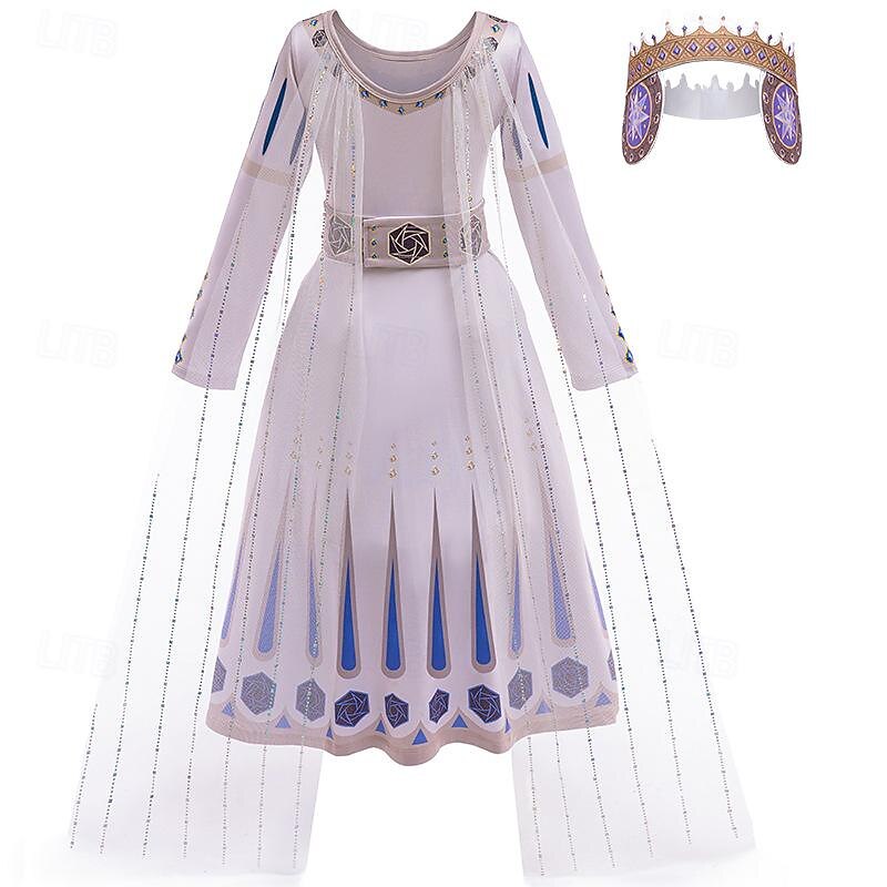 Wish Princess Queen Amaya Dress Costume Cosplay Movie Cosplay for Girls' Kid's Carnival Performance Party3