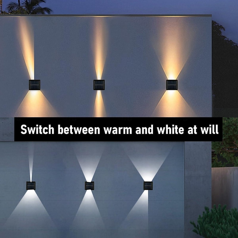 Solar Wall Lights Outdoor Waterproof Solar Powered LED Up Down Adjustable Beam Dusk to Dawn Outdoor Waterproof for Porch Backyard Patio Deck Fence Garden Retaining Wall Walkway for Halloween4