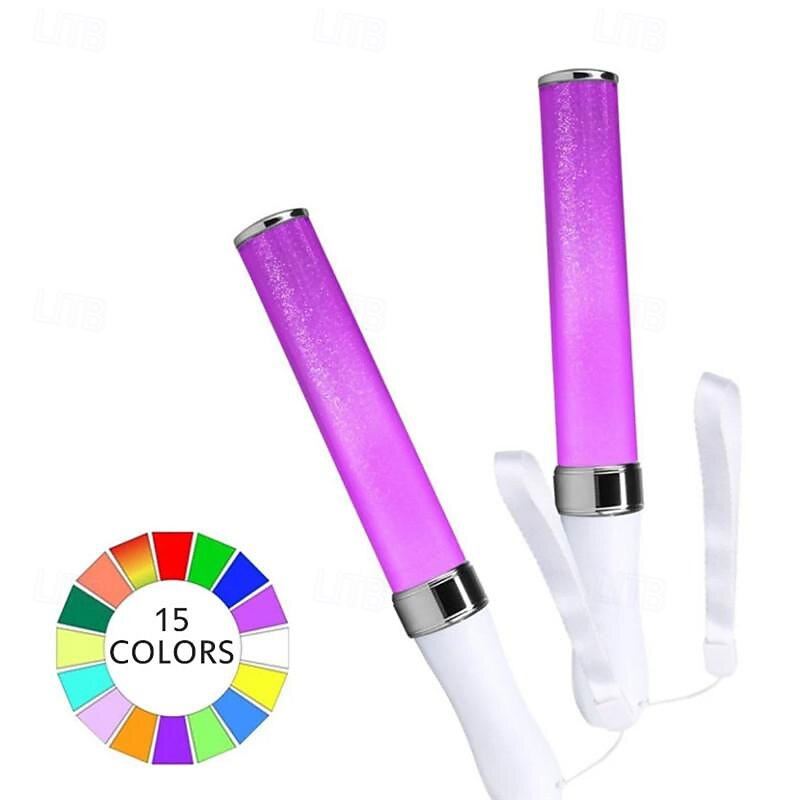 Light Stick 3W 15 Colors Change LED Glow Stick For Vocal Concerts Parties Wedding Fluorescent Camping Decor2