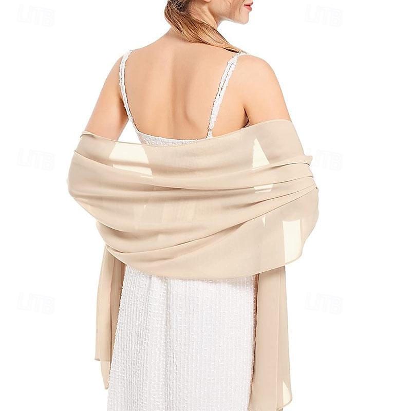 Shawls and Wraps Soft Chiffon Scarve Scarf For Evening Party Dresses Wedding Stole 2025 - $24.99