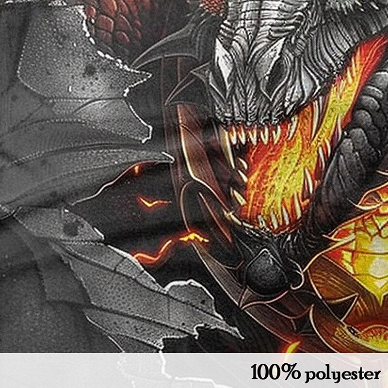 Men's Dragon Polo Shirts Golf Shirt Short Sleeve Polo Shirts Collared Shirts Funny Streetwear Vacation Wear Party Outfits Buttons 3D Print Summer Spring Black3
