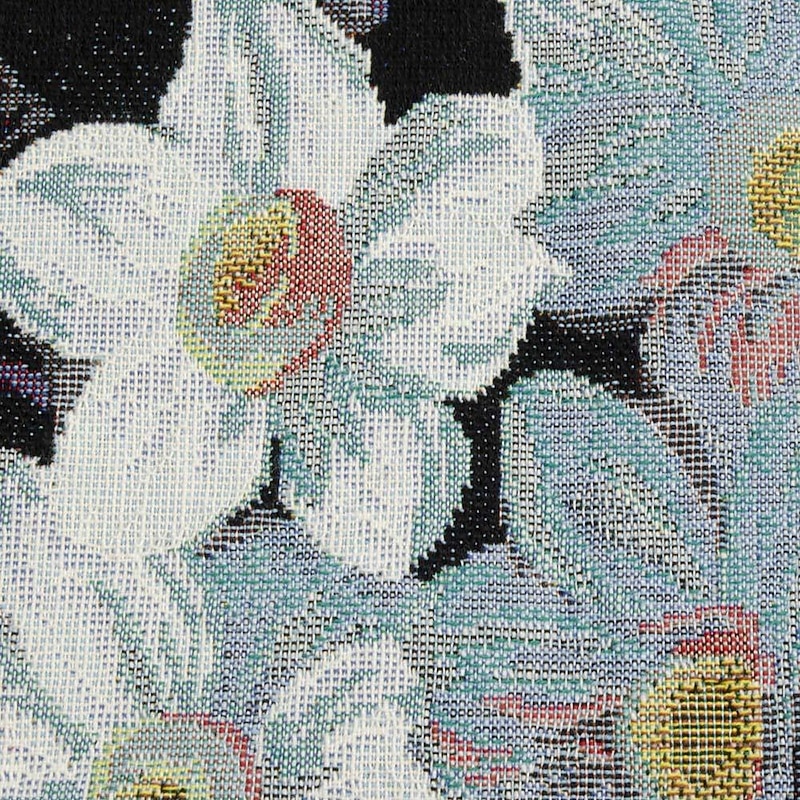 Jacquard Woven Tapestry Gobelin Aubusson Wall Art Hanging Aubusson Loom Cotton Weave Large Tapestry Reproduction Baroque Rococo Flowers (without tassels and rod)4