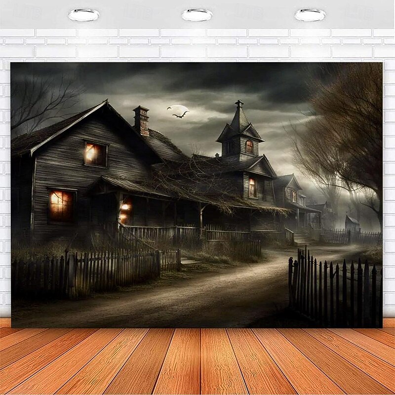 Halloween Decorations Hanging Tapestry Jack O Lantern Pumpkin Forest Wall Art Large Tapestry Mural Decor Photograph Backdrop Blanket Curtain Home Bedroom Living Room Ghost Haunted House Castle4