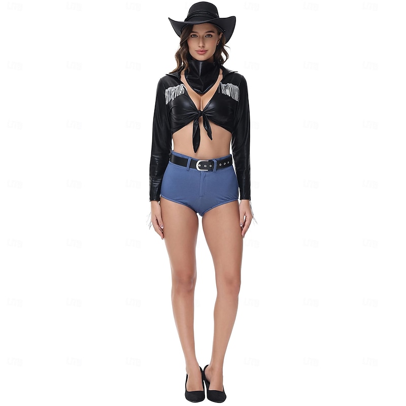 Cowgirl Halloween Cosplay Costume Carnival Costume Cosplay Adults' Women's Carnival Masquerade Party Masquerade Easy Halloween Costumes Dress Up4