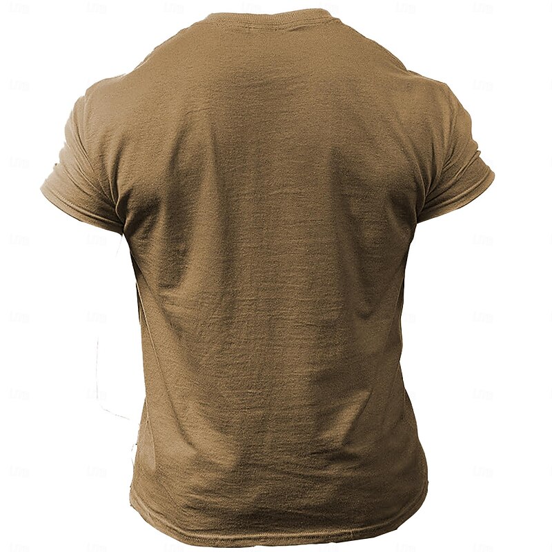 Men's Animal Funny T Shirt Short Sleeve T shirt 3D Print Crew Neck Shirt Retro Vintage Casual Street Style Sports Outdoor Holiday Going out Brown Dark Gray Spring & Summer Clothing Apparel S M L XL2