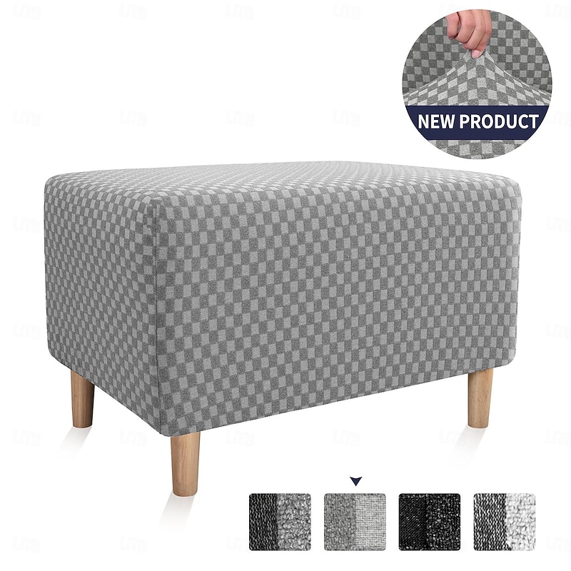 Low Stool Cover Pedal Cover Thickened Elastic Sofa Footrest Full Cover Household Sofa Step Stool Protective Cover2