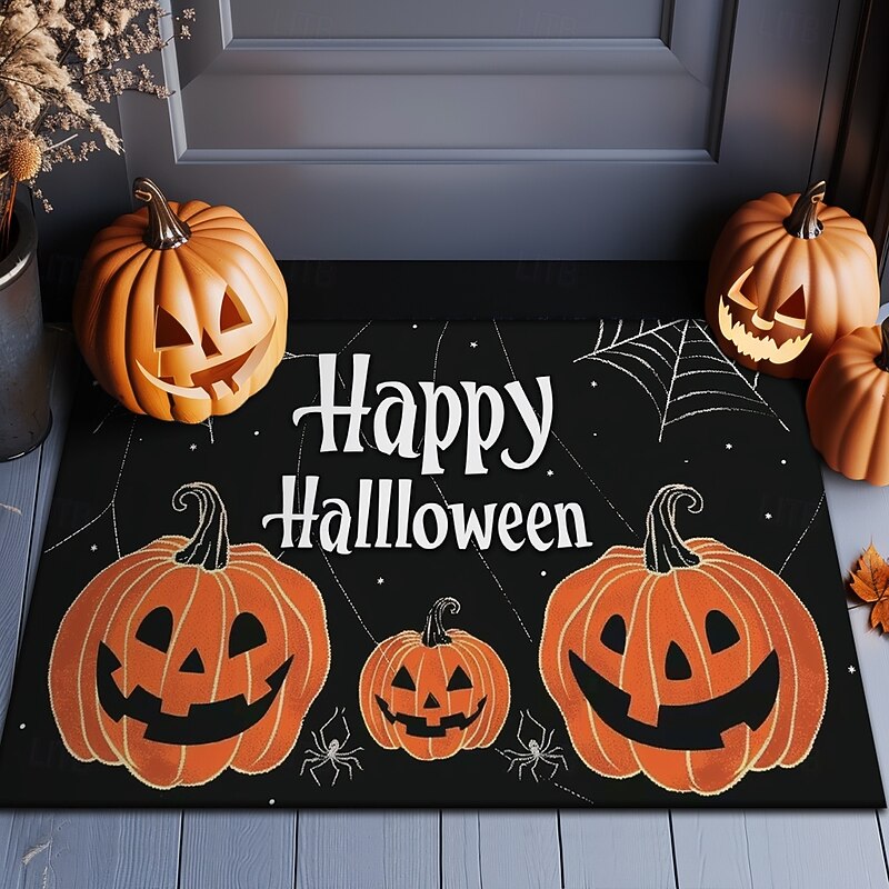 Halloween Decorations Scary Pumpkins Doormat Kitchen Mat Floor Mat Non-Slip Area Rug Oil Proof Rug Indoor Outdoor Mat Bedroom Decor Bathroom Mat Entrance Rug2