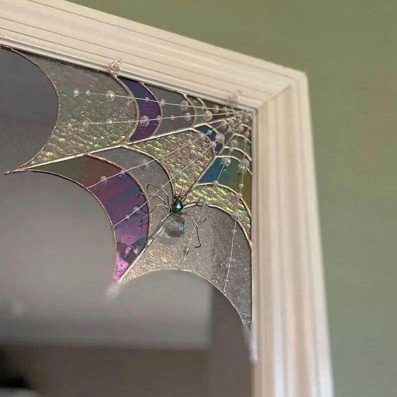 Spiderweb Door Topper - Halloween Decoration, Perfect for Spooky Decor, Easy to Install, Durable Material