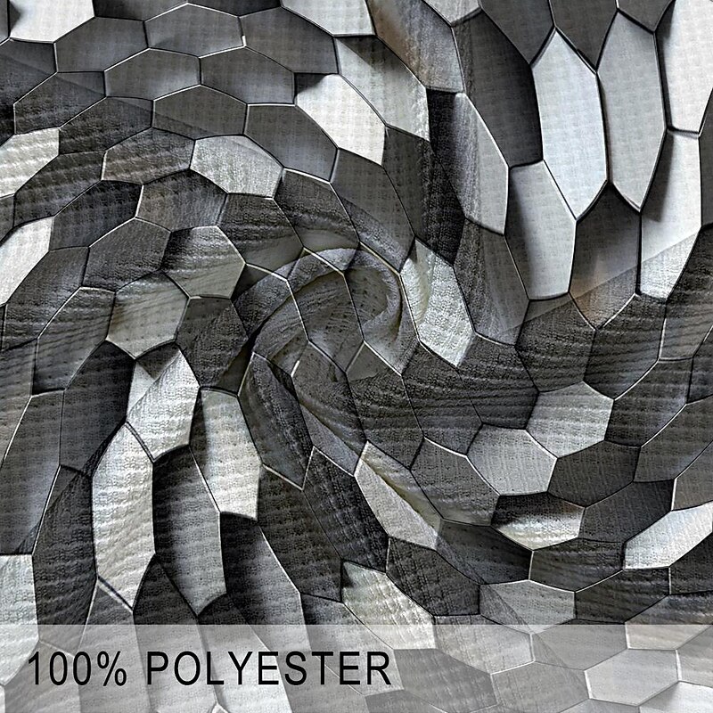 Men's Graphic Waffle Polo Shirts Golf Shirt Short Sleeve Polo Shirts Collared Shirts Casual Vacation Wear Rave Wear Party Outfits Buttons 3D Print Spring & Summer Gray3