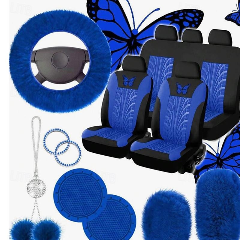 FYAUTOPER 9 PCS Car Seat Cover for Wear-Resistant Comfortable Easy to Install for Car3