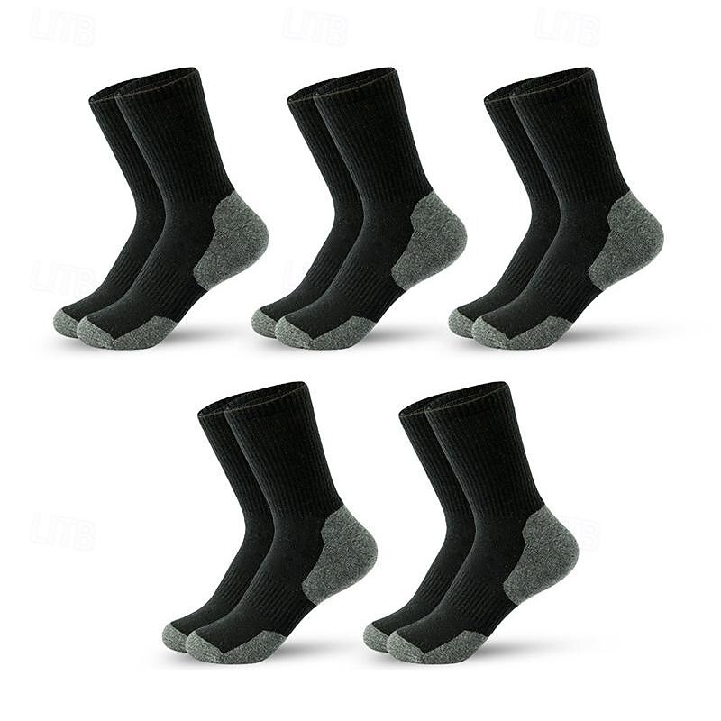Men's 5 Pairs Multi Packs Socks Sport Socks / Athletic Socks Running Socks Casual Socks Black Yellow Color Color Block Sports & Outdoor Daily Vacation Basic Medium Summer Spring Fashion Casual2