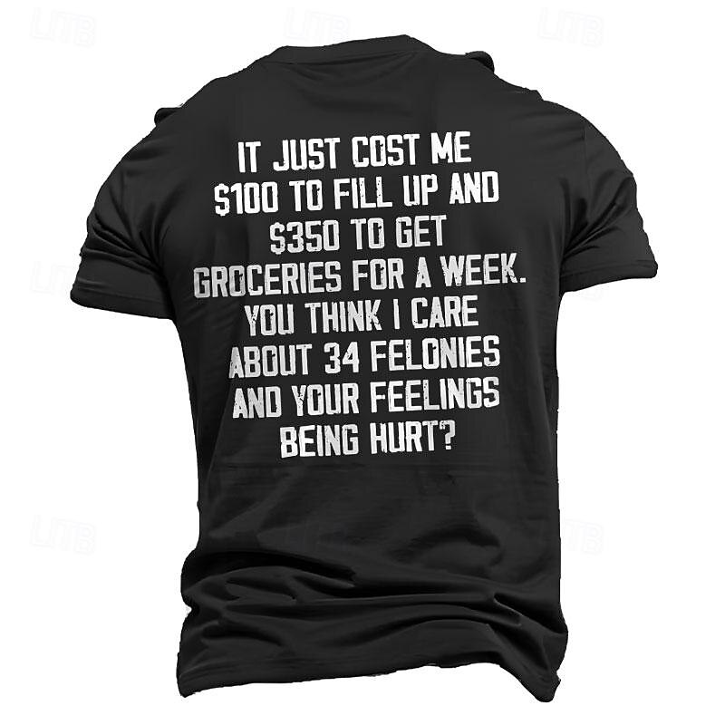 Men's Word Letter Printed Funny T Shirt Tee Top 100% Cotton Short Sleeve Graphic Shirt Black Army Green Dark Blue Comfortable Tee Street Sports Outdoor Fashion Designer Clothing2