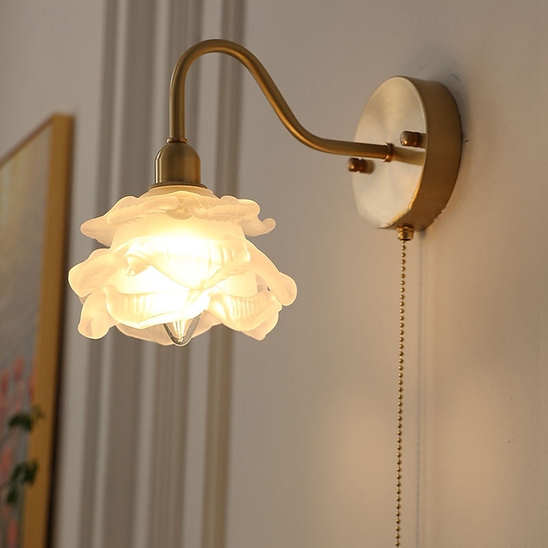 LED Indoor Wall Lights Warm White E14 Modern Glass Modern Home Lighting Metal Wall Lamp Sconce for Bedroom Dining Room 85-265V2