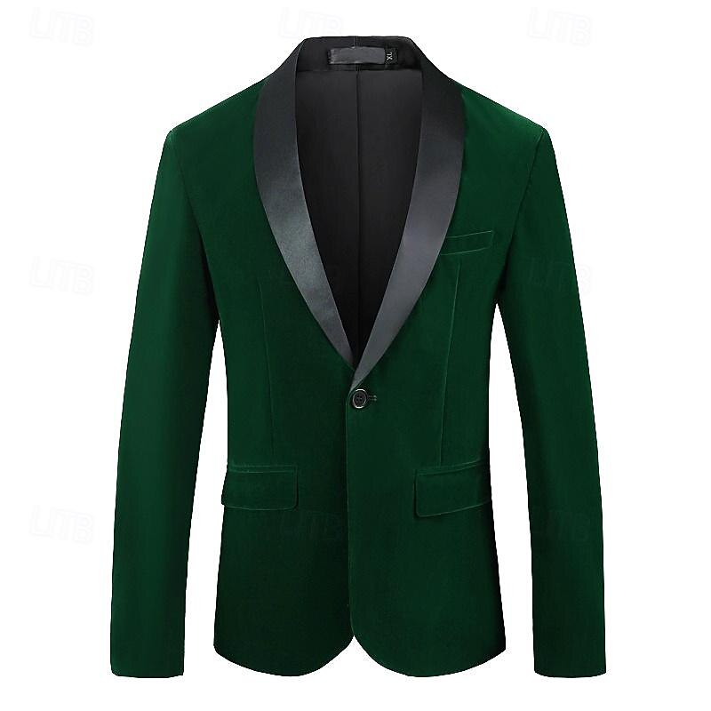 All Blazer Wedding Party Party & Evening Sweet All Seasons Corduroy Plain Wedding Single Breasted Blazer Black Red Blue Green2