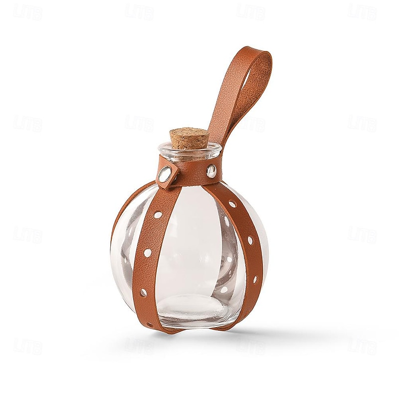 Dark Magic Potion Bottle - Wizard Potions Glass Holder with Cork Stopper and Faux Leather Harness with Holster Loop4