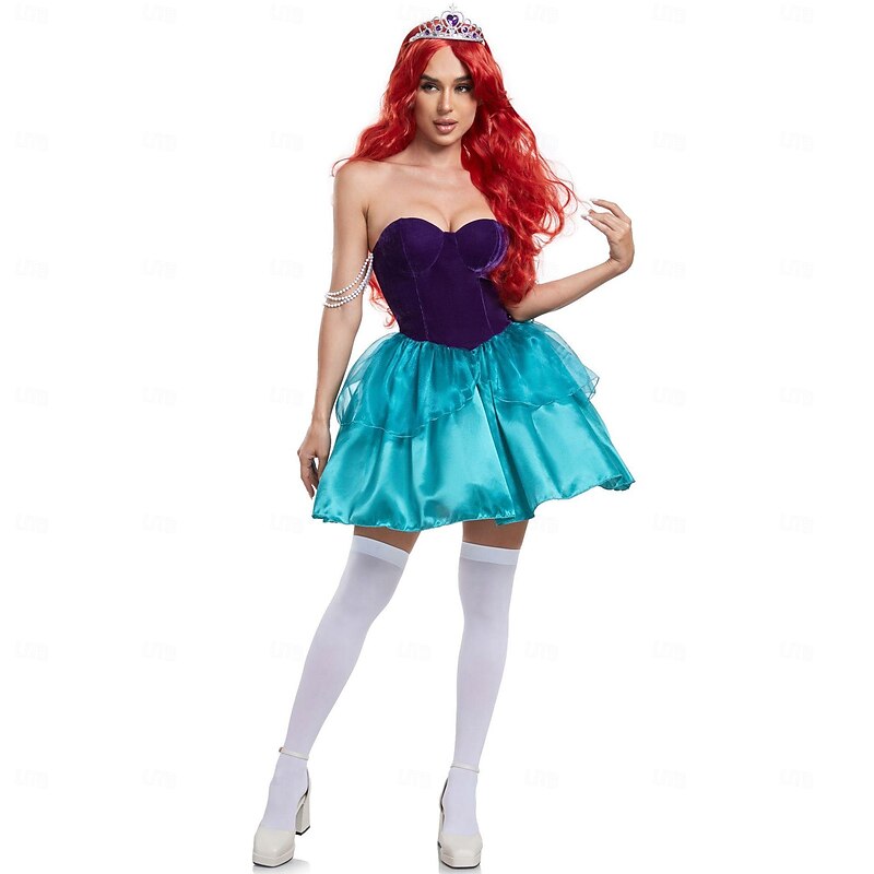 Ariel Princess Halloween Dress Cosplay Costume Sexy Costume Adults' Women's Carnival Mardi Gras Performance Party Easy Halloween Costumes Dress Up3