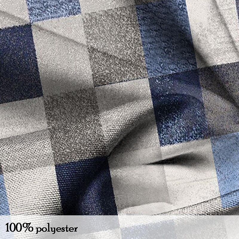 Men's Color Block Geometric Pattern Button Up Shirt Printed Shirts Short Sleeve Casual Resort Outdoor Daily Holiday Summer Turndown Print Button-Down Blue3