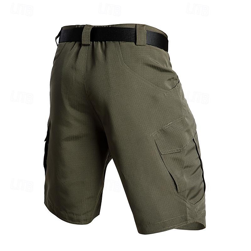 Men's Cargo Shorts Hiking Shorts Tactical Shorts Military Summer Outdoor Regular Fit Waterproof Quick Dry Breathable Shorts Dark Khaki Black Hunting Climbing Camping / Hiking / Caving S M L XL XXL3