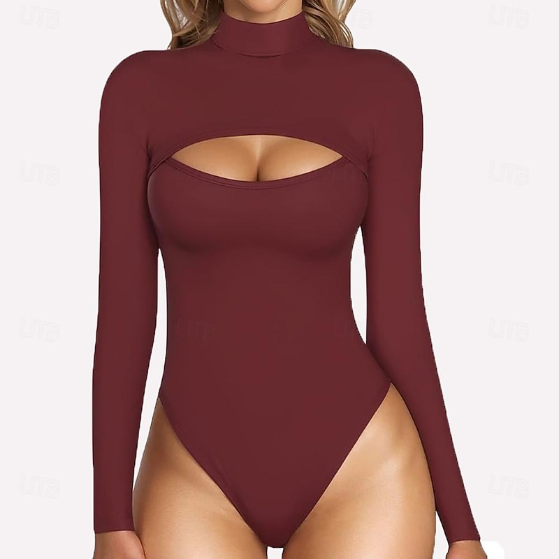 Zentai Suits Cosplay Costume Skin Suit Ninja Carnival Costume Full Body Suit Women's Leotards Sexy Costume Solid Color Spandex Lycra Costume for Halloween Carnival Masquerade Adults'4