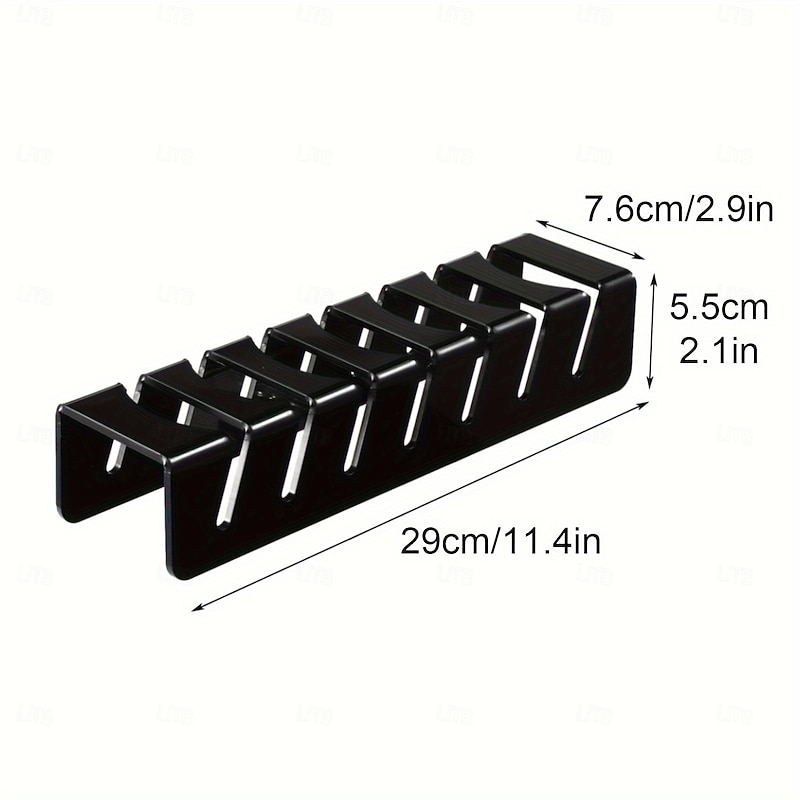 2pcs Acrylic Baseball Cap Holder Large Capacity Hat Rack Organizer Clear & Black Stable Plastic Desktop Display Stand for Caps - Dress Shop Cowboy Hat Storage - Hat Accessories3