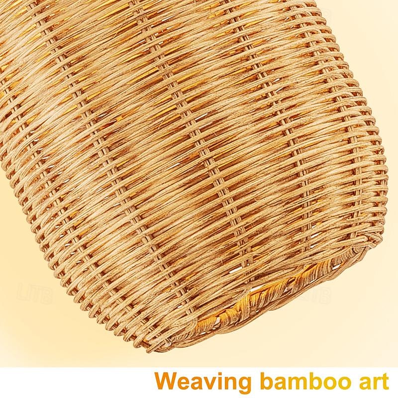 LED Pendant Light Japanese Rattan Dining Room Wabi-sabi Ratten Home Decor Pendant Light for Kitchen4