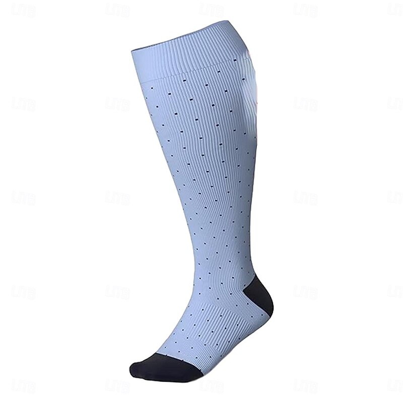 Plus size Compression Socks Athletic Sports Socks Running Socks 1 Pair Color Block Tube Socks Breathable Sweat wicking Comfortable Gym Workout Running Jogging Skateboarding Cycling Sports Dot Nylon2