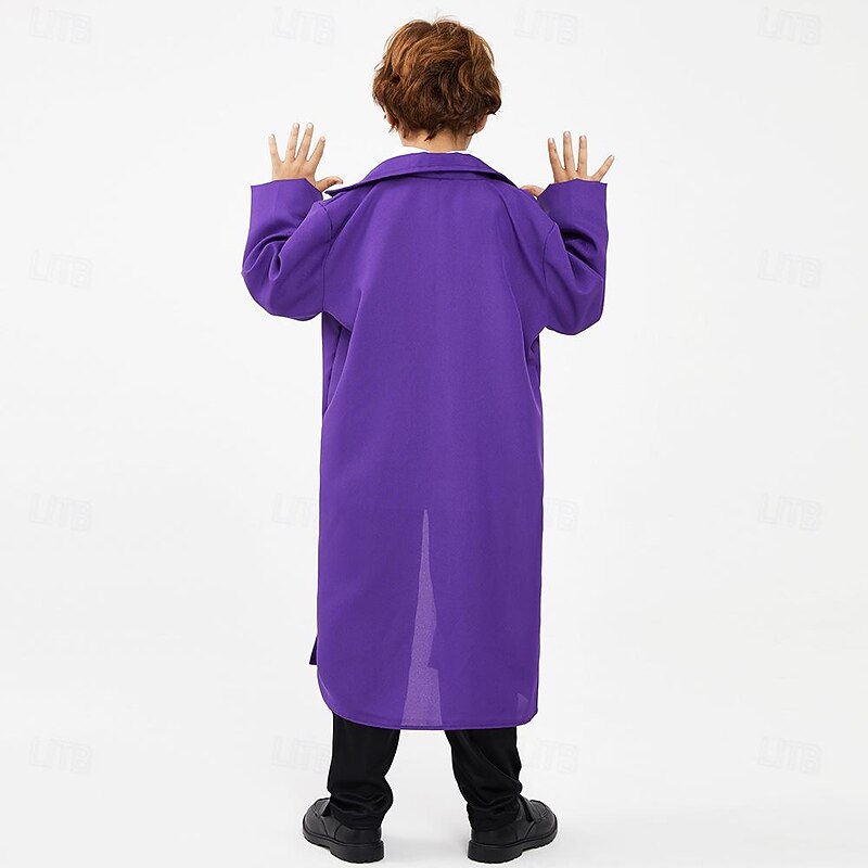 Joker Clown Halloween Coat Pants Vest Joker: Folie à Deux Cosplay Kid's Boys' Carnival Masquerade Party / Evening Easy Halloween Costumes Dress Up4