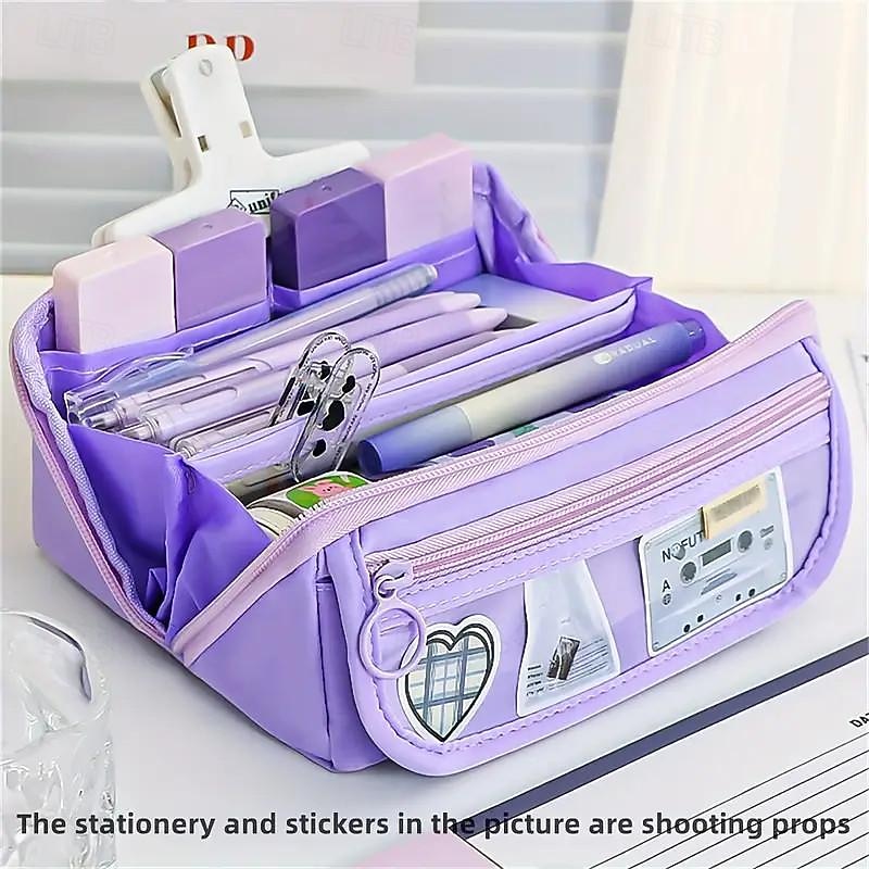 Large Capacity Student Pencil Case High Appearance Level Girl Stationery Case Multi-functional Pencil Case3
